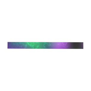 Iridescent mardi gras background with beads wrap around label