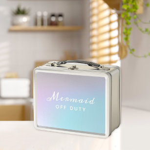 Iridescent Mermaid Personalized Metal Lunch Box