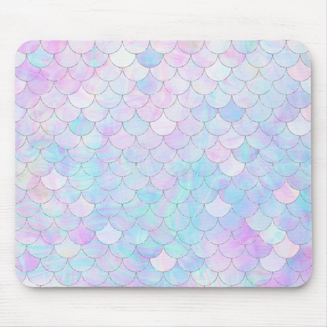Iridescent Mermaid Scales Mouse Pad (Front)