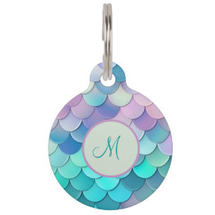 Iridescent Mermaid Scales Personalized Pet ID Tag
