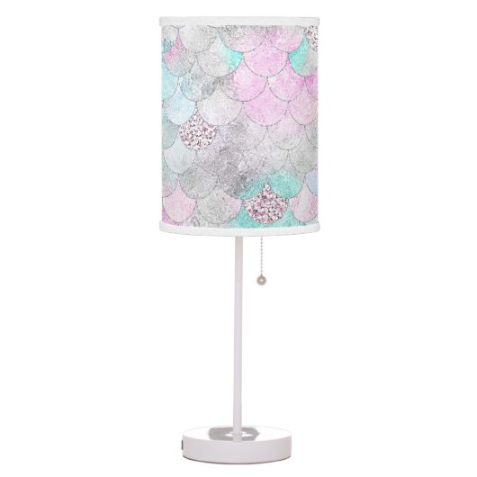 Iridescent Mermaid Scales Table Lamp (Left)