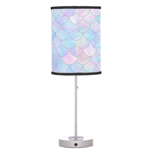 Iridescent Mermaid Scales Table Lamp (Back)