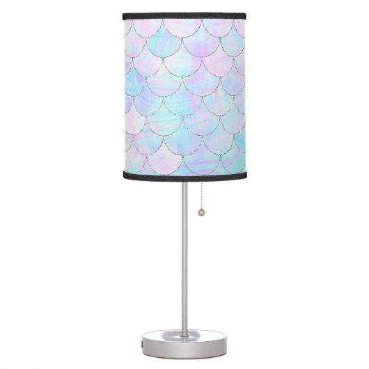 Iridescent Mermaid Scales Table Lamp (Left)