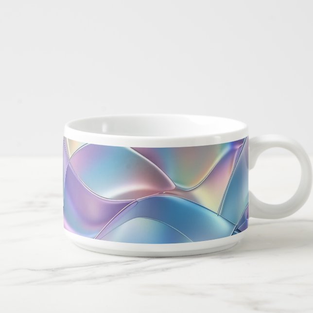 Iridescent Metallic 6 Geometric Bowl (Left)