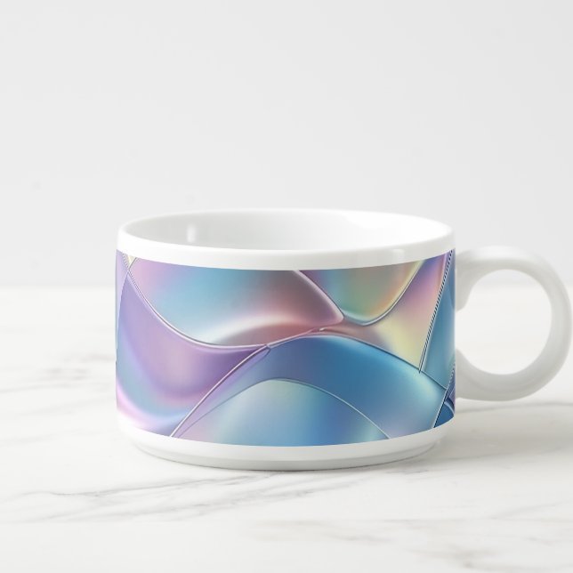 Iridescent Metallic 6 Geometric Bowl (Left)
