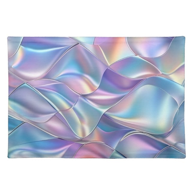 Iridescent Metallic 6 Geometric Cloth Placemat (Front)