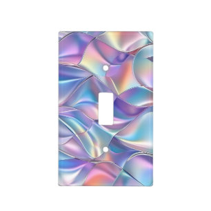 Iridescent Metallic 6 Geometric Light Switch Cover