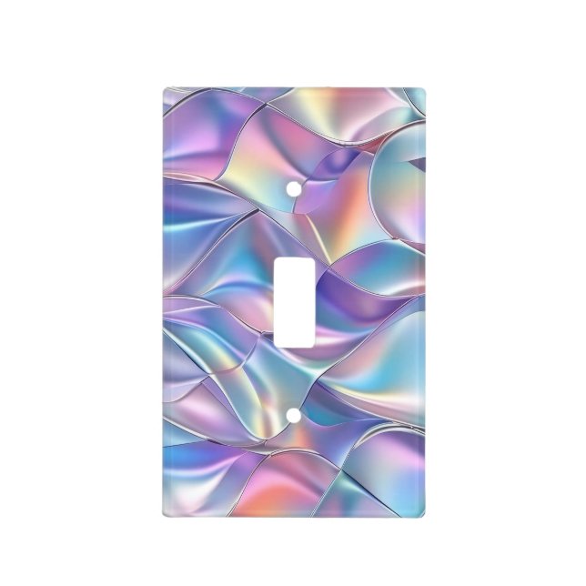 Iridescent Metallic 6 Geometric Light Switch Cover (Front)