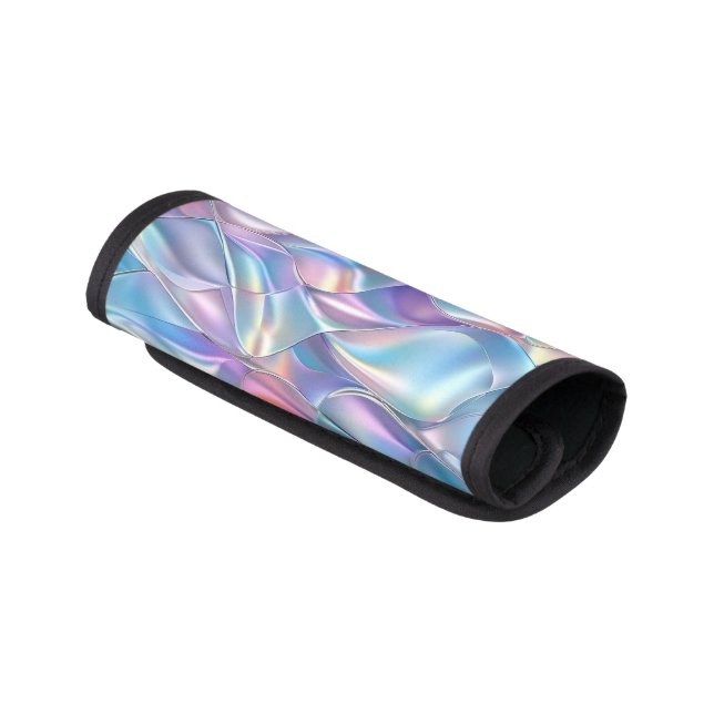 Iridescent Metallic 6 Geometric Luggage Handle Wrap (Angled)