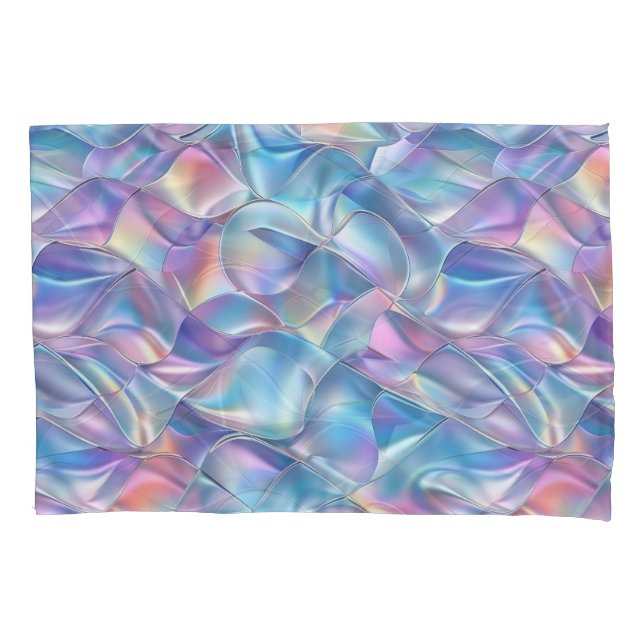 Iridescent Metallic 6 Geometric Pillow Case (Front-Left)