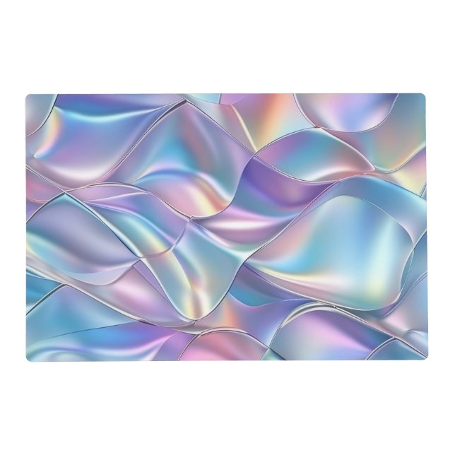 Iridescent Metallic 6 Geometric Placemat (Front)