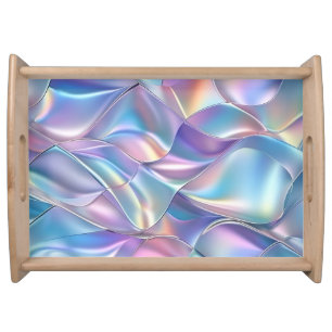 Iridescent Metallic 6 Geometric Serving Tray