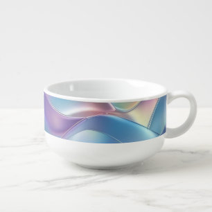 Iridescent Metallic 6 Geometric Soup Mug