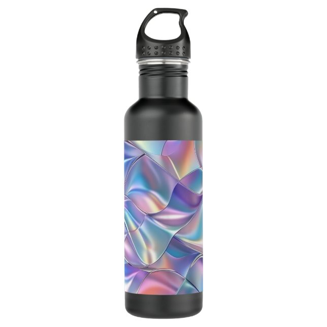 Iridescent Metallic 6 Geometric Stainless Steel Water Bottle (Front)