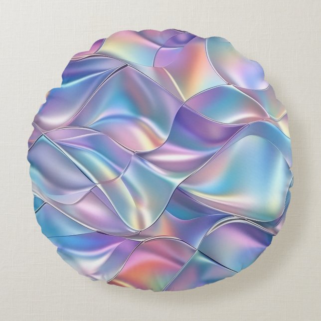 Iridescent Metallic 6 Round Pillow (Front)