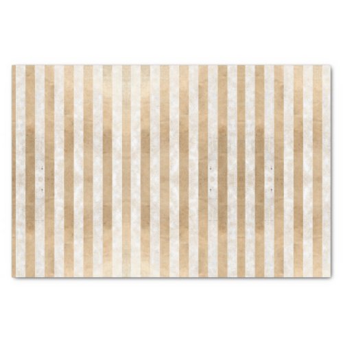 Iridescent Metallic Gold Grunge Stripe Pattern     Tissue Paper