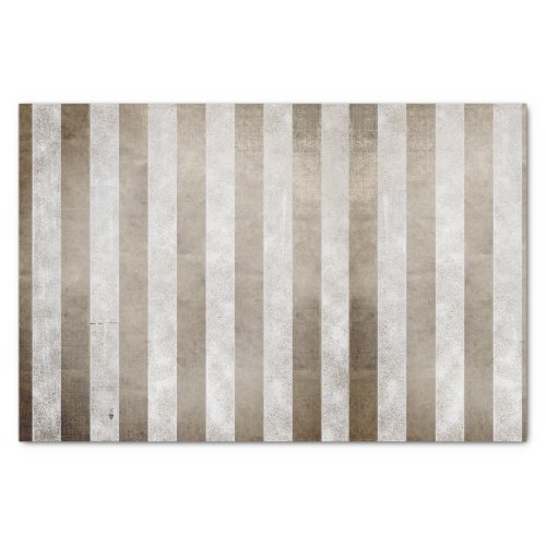 Iridescent Metallic Grunge Stripe Pattern Taupe Tissue Paper