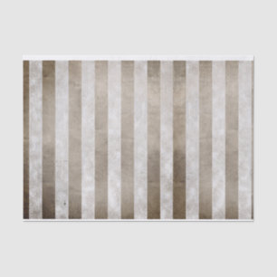 Iridescent Metallic Grunge Stripe Pattern Taupe Tissue Paper