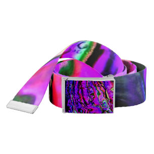 Iridescent Metallic Marbled Blue Green Purple Pink Belt
