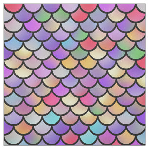 Iridescent Multicolor Mermaid Scales Fabric