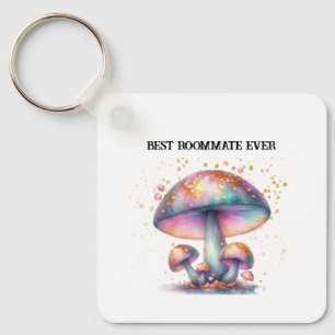 Iridescent Mushrooms Roomie Charm Best Roommate Keychain