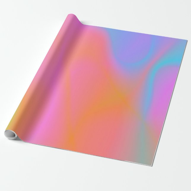 Iridescent Neon Background 11 Wrapping Paper (Unrolled)