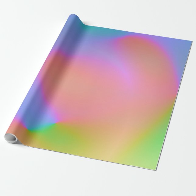 Iridescent Neon Background 12 Wrapping Paper (Unrolled)