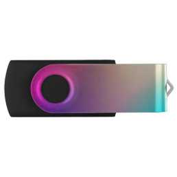 Iridescent Neon Hot Pink Photography Rainbow Cool Flash Drive