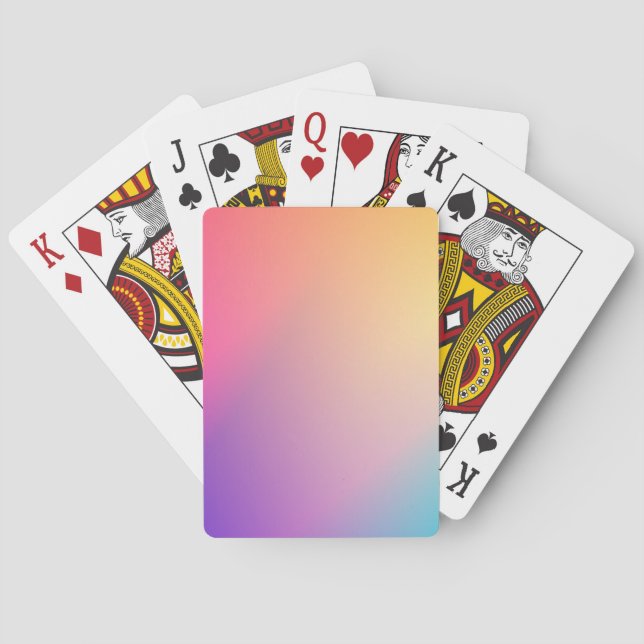 Iridescent Neon Hot Pink Photography Rainbow Cool  Poker Cards (Back)
