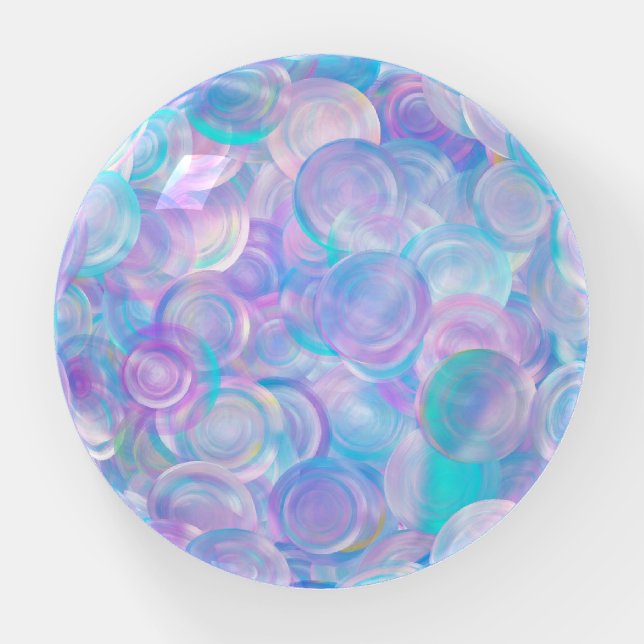 Iridescent Opal Glass Cabochons Paperweight (Front)