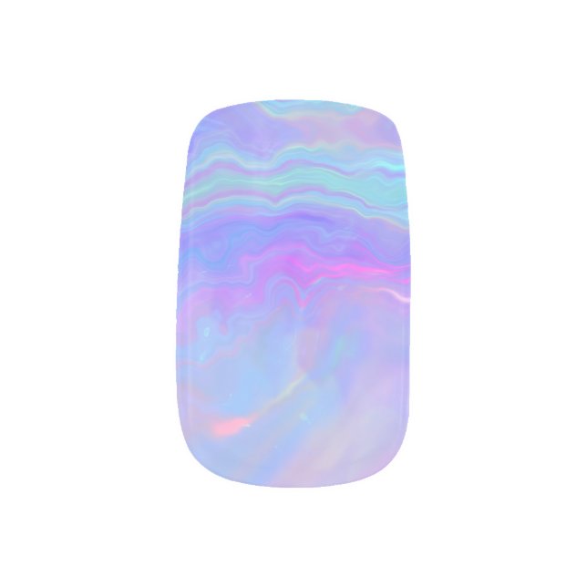 Iridescent Opal Minx Nail Art (Left Thumb)