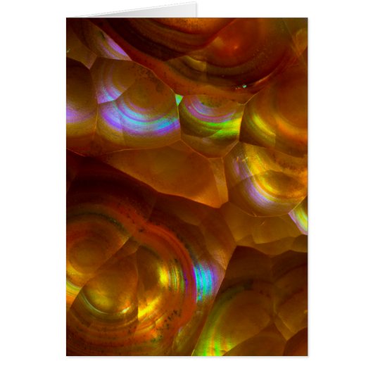 Iridescent orange fire opal cards (Front)