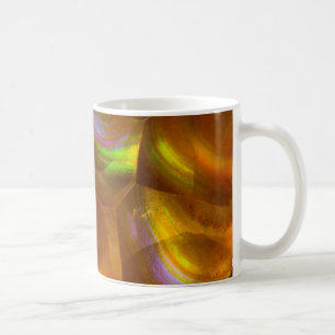 Iridescent orange fire opal coffee mug