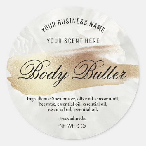 Iridescent Paint Decal Marble Body Butter Labels