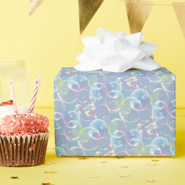 Iridescent Pastel Bubble Pattern Wrapping Paper (Birthday Party)