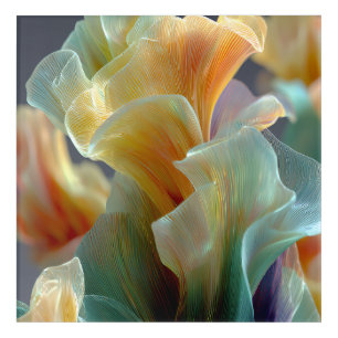 Iridescent Pastel Rainbow Glass Petals Fantasy Art