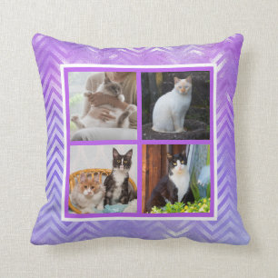 Iridescent Pastels Pets Photo Throw Pillow