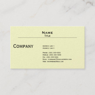 Iridescent Pearl Finish Business Card Template