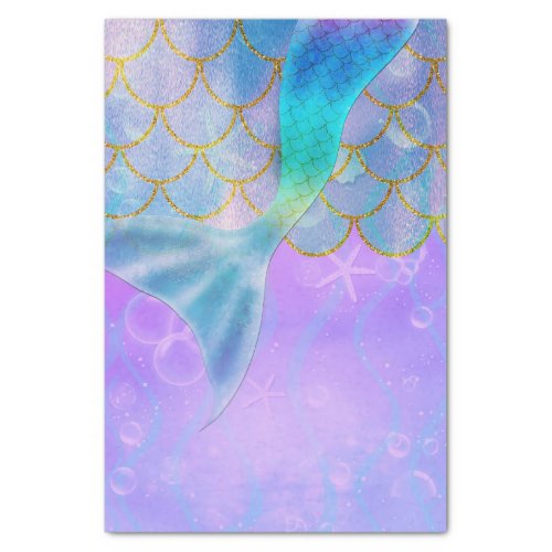 Iridescent Pearl Shimmer Mermaid Birthday Party Tissue Paper