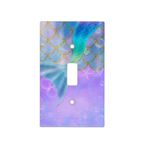 Iridescent Pearl Shimmer Sparkle Mermaid Tail Light Switch Cover