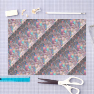 Iridescent Pearlized Faux Rose Gold Decoupage Tissue Paper
