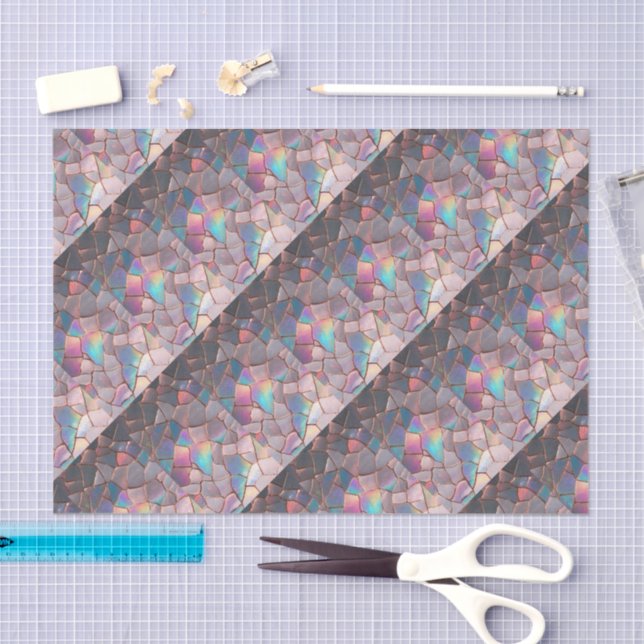 Iridescent Pearlized Faux Rose Gold Decoupage  Tissue Paper (Craft)