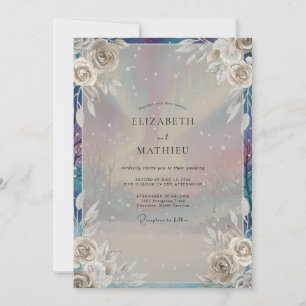 Iridescent Peony Wedding Invitation
