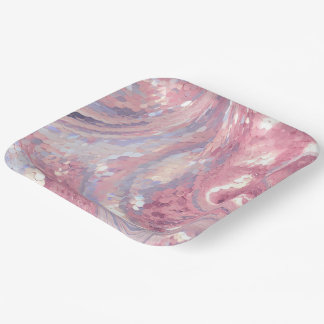 Iridescent Pink and Purple Paper Plates
