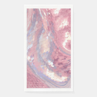 Iridescent Pink and Purple Sequin Paper Guest Towels