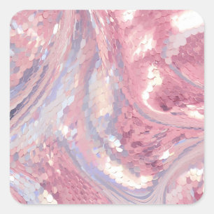 Iridescent Pink and Purple  Square Sticker