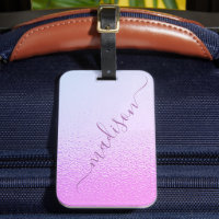 Iridescent Pink Shimmer Custom Name