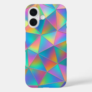 Iridescent Polygon iPhone 16 Case