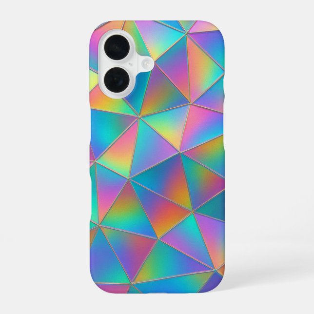 Iridescent Polygon Iphone Case (Back)