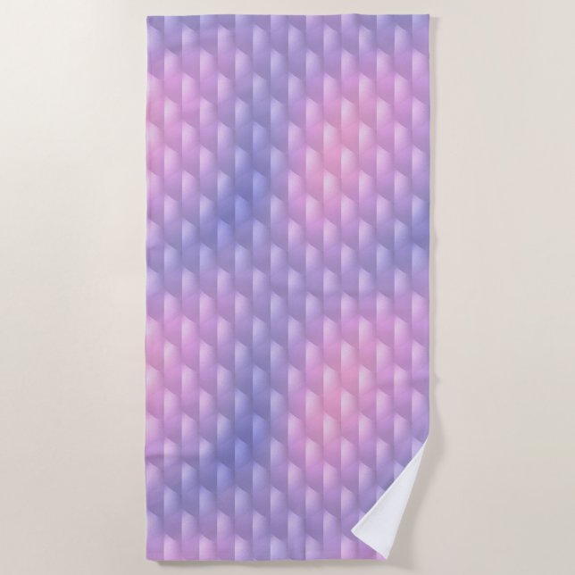 Iridescent Purple and Pink  Beach Towel (Front)